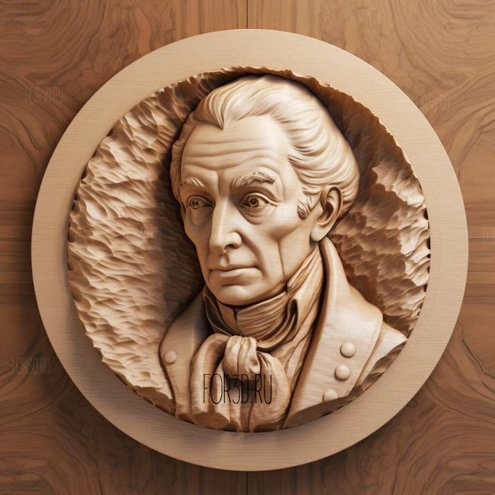 Immanuel Kant 2 stl model for CNC